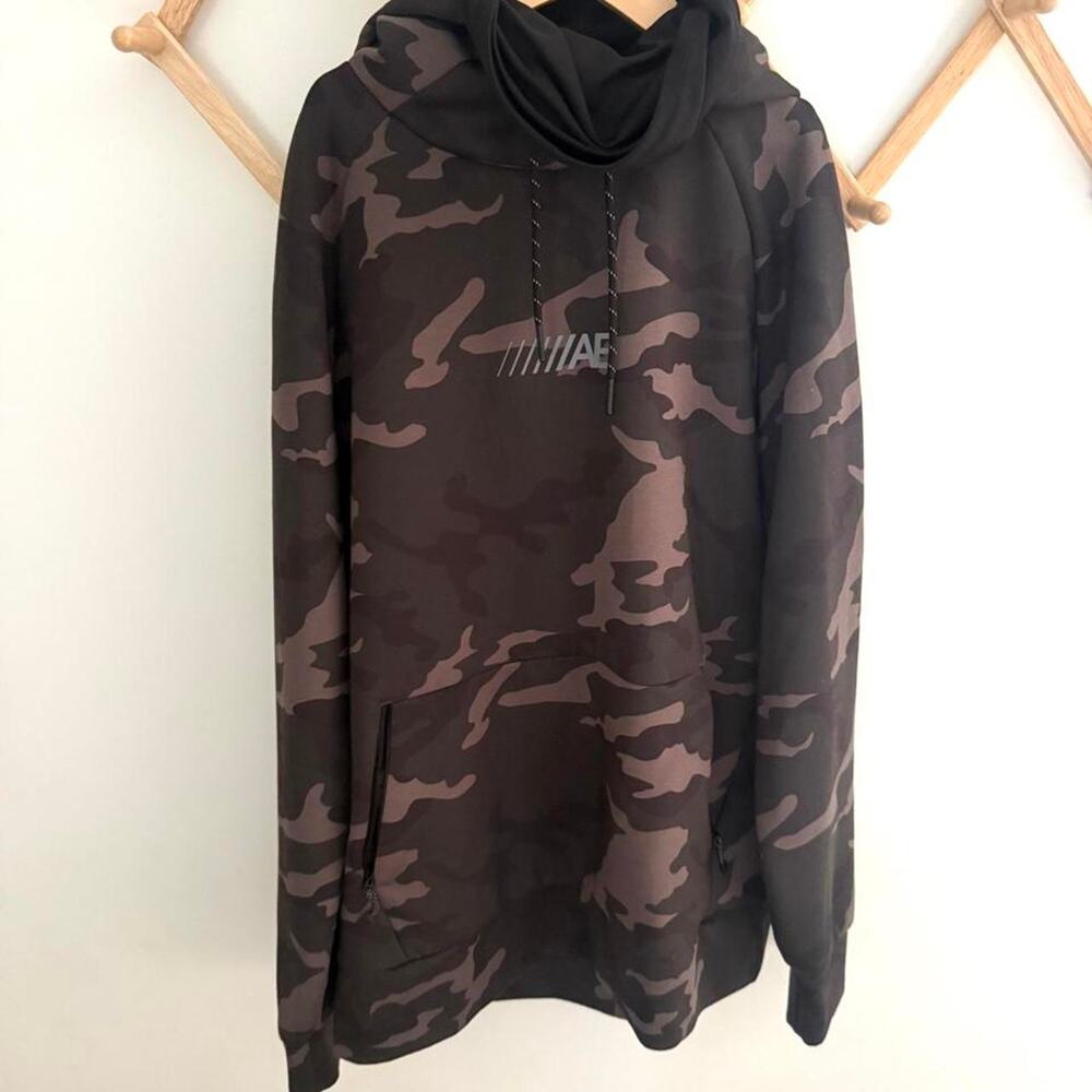 American eagle men's 24/7 active camo cowl neck hoodie medium